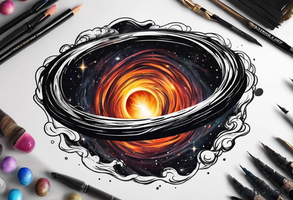 A black hole tattoo idea