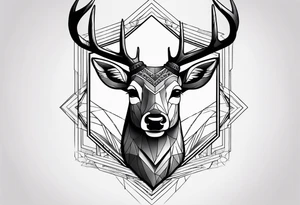 Deer with Jason mask tattoo idea