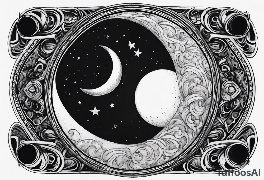 Just a moon tattoo idea