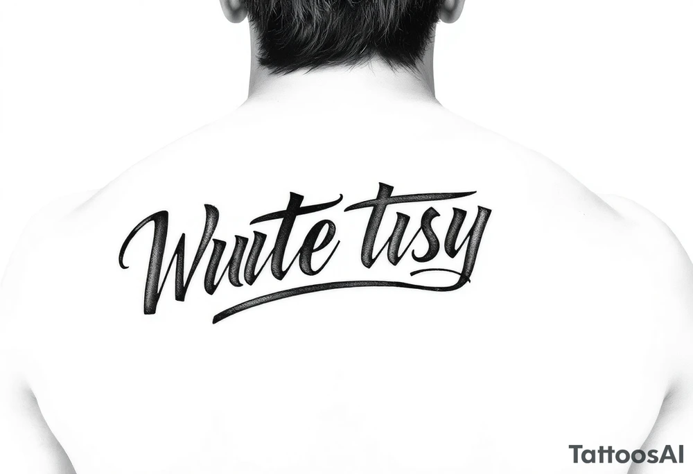 High class white trash fancy script tattoo tattoo idea