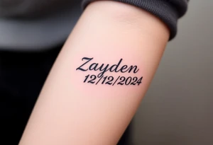 Zayden 12/2/2024 tattoo idea