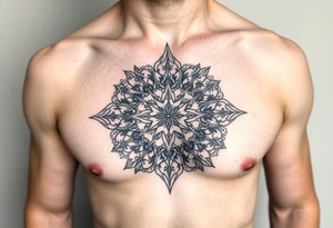 And magnificent intricate family crust from ireland for the smith family into a full chest piece tattoo on a man tattoo idea