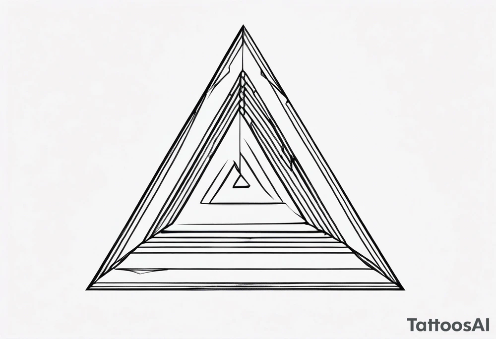 triangle illusion tattoo idea