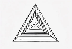 triangle illusion tattoo idea