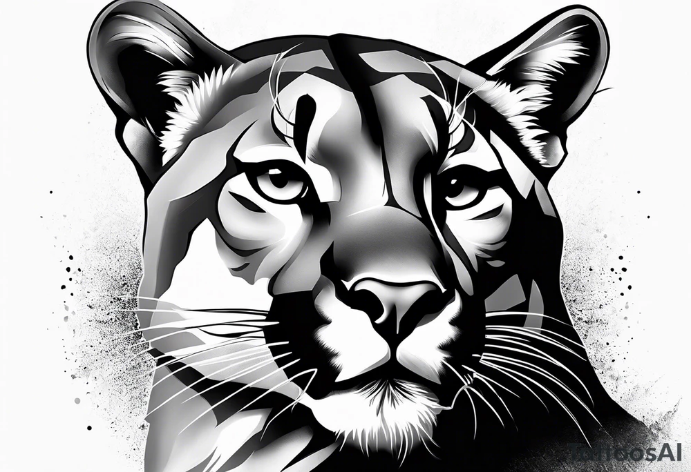Mountain lion tattoo idea