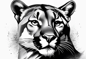 Mountain lion tattoo idea