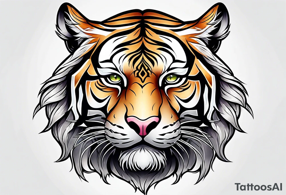 Tiger Head tattoo idea