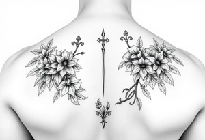 Female full back tattoo garden of eden tattoo idea