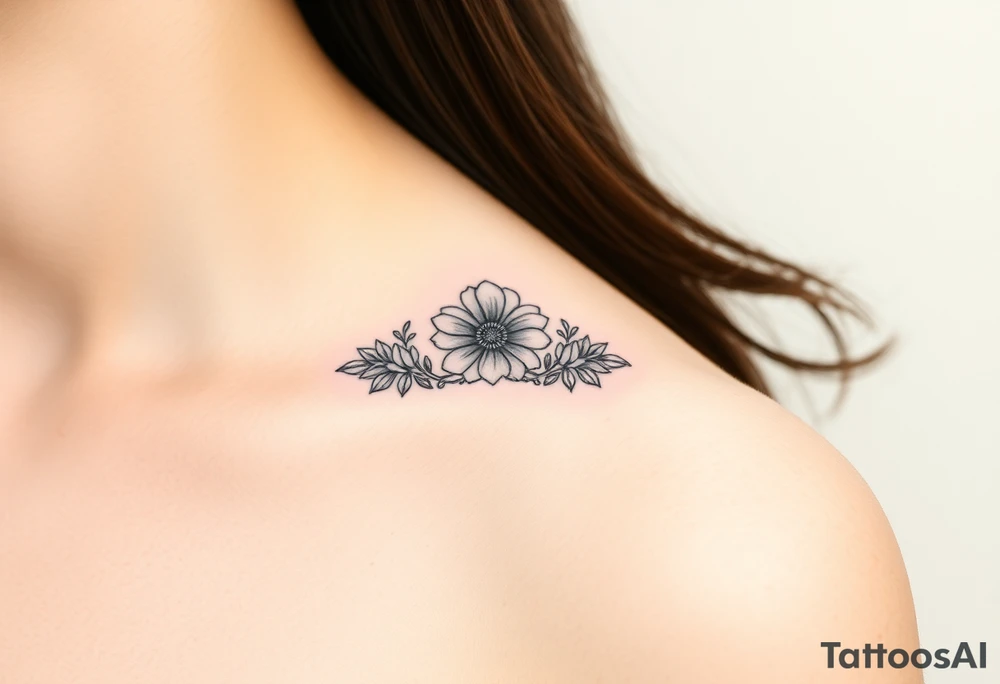 January December July birthday flower infinity flower tattoo idea