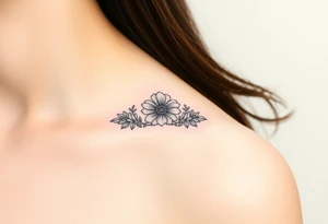 January December July birthday flower infinity flower tattoo idea