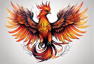 rising phoenix tattoo idea