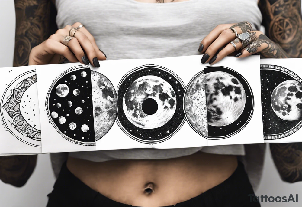 Lunar phases tattoo idea