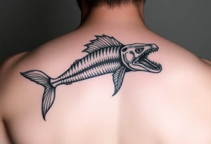 realistic underwater poseidon tattoo idea