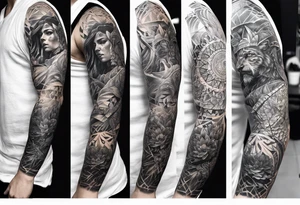 Half sleeve cool tattoo idea tattoo idea