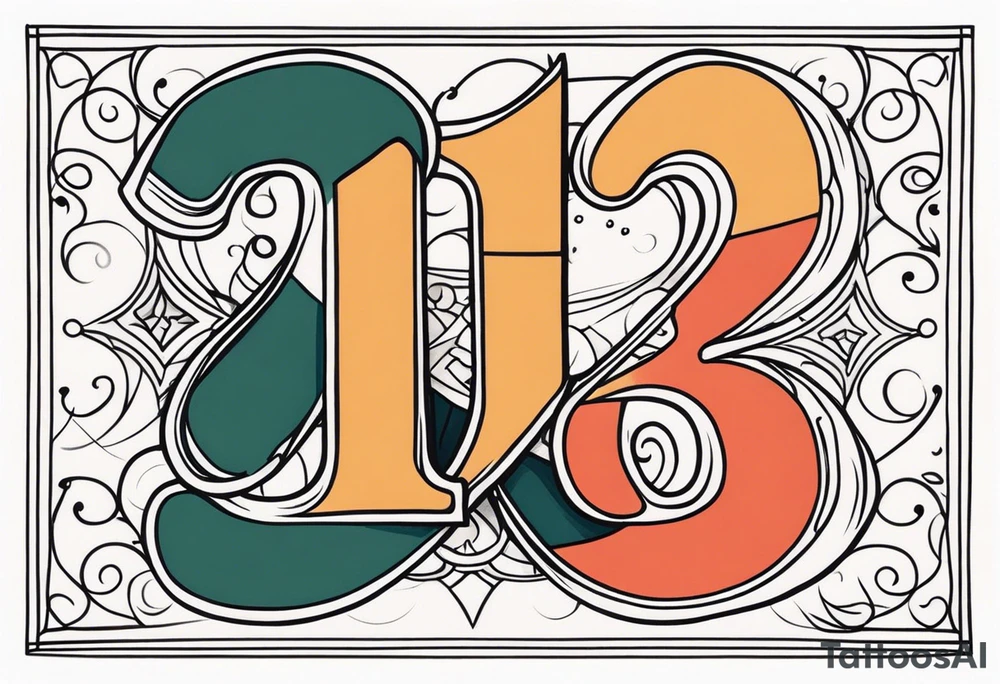 number "13" tattoo idea
