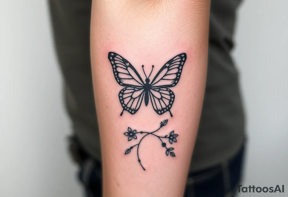 Rip autumn beloved wife butterfly's beach tattoo idea