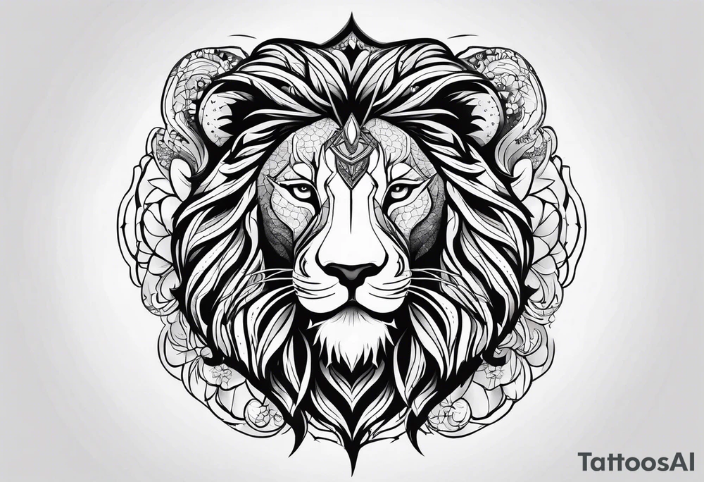 Leo zodiac symbol tattoo idea