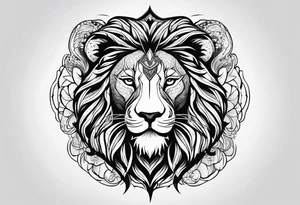 Leo zodiac symbol tattoo idea