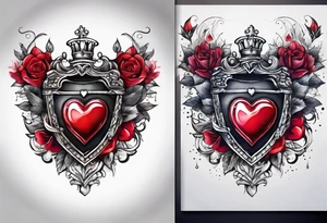 Heart with banner tattoo idea