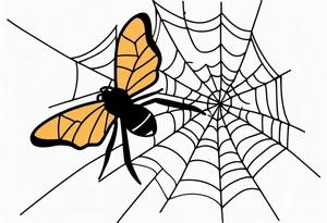 Spider web and moth tattoo idea