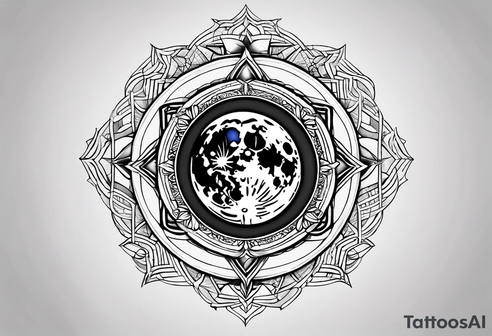 sacred moon tattoo idea
