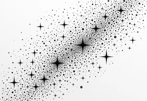 Small stars background tattoo idea