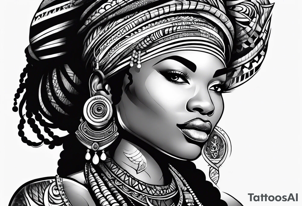 Mami wata african tattoo idea