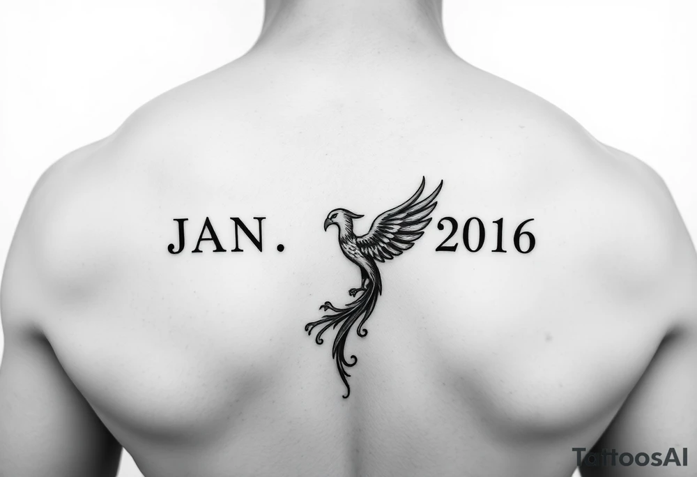 Roman numerals for January 6 2016 for wrist with a small phoenix tattoo idea