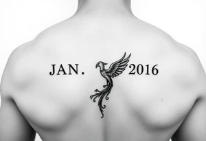 Roman numerals for January 6 2016 for wrist with a small phoenix tattoo idea