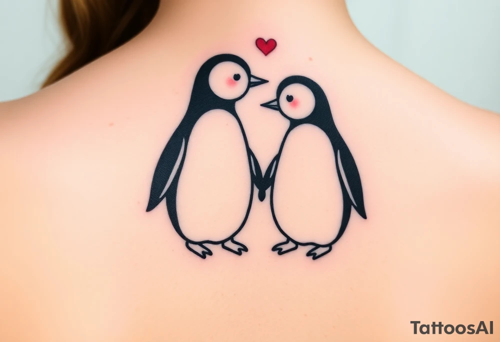 Penguin couples tatto tattoo idea