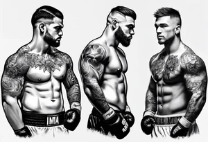 MMA boxing tattoo stomach tattoo idea
