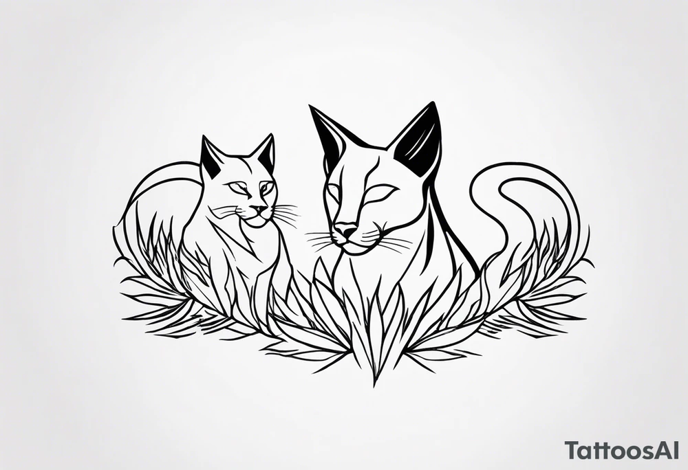 wild cats tattoo idea