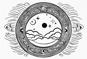 With all my heart and all my soul to the end of the universe To infinity and beyond.  sun and moon tattoo idea