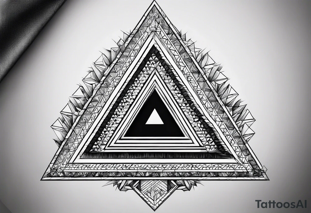 triangle optic illusion tattoo idea
