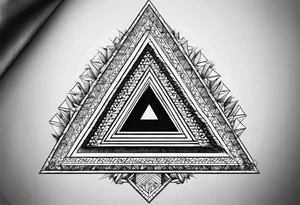 triangle optic illusion tattoo idea
