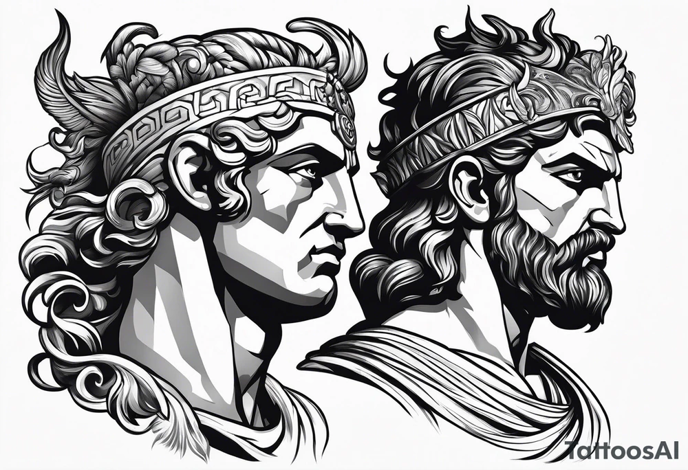 Greek gods from profile tattoo idea