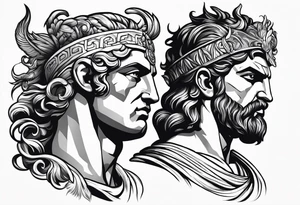 Greek gods from profile tattoo idea