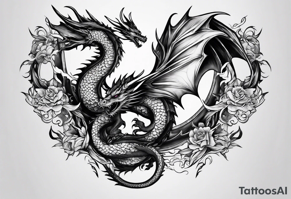 Dragon spine tattoo idea