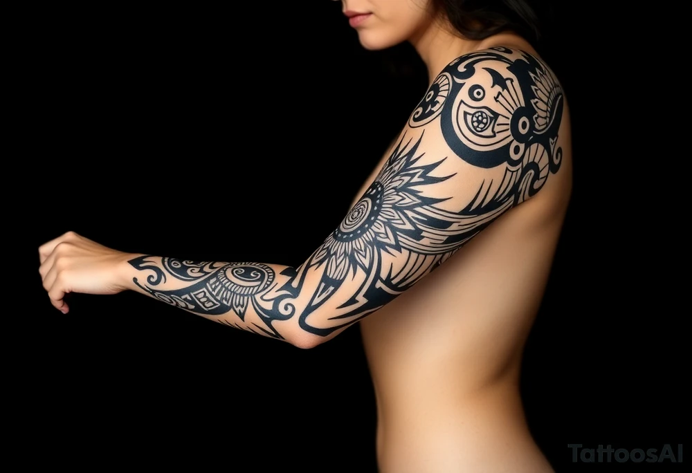 shaman and indian style tattoo idea