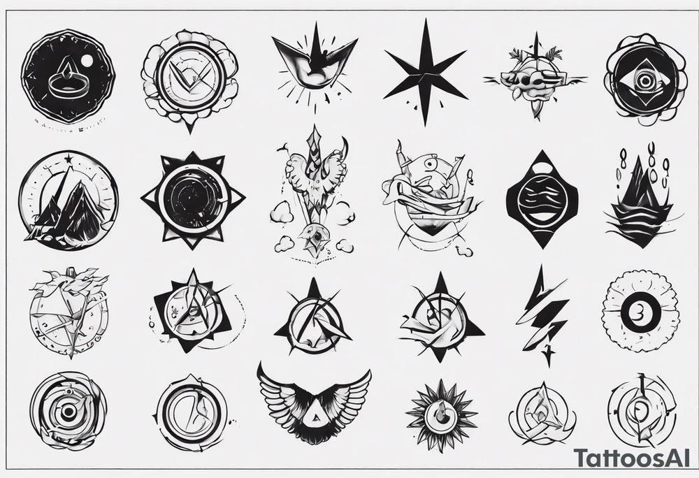 Symbol to remind being average tattoo idea