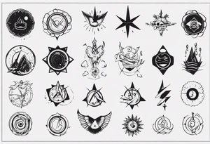 Symbol to remind being average tattoo idea