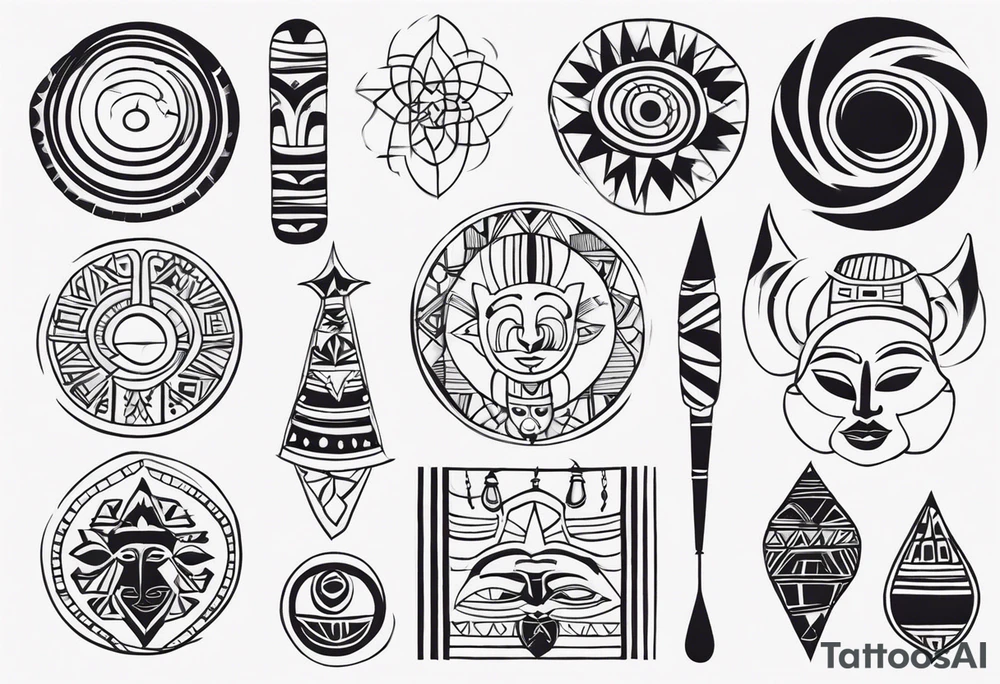african symbolic cultural tattoos tattoo idea