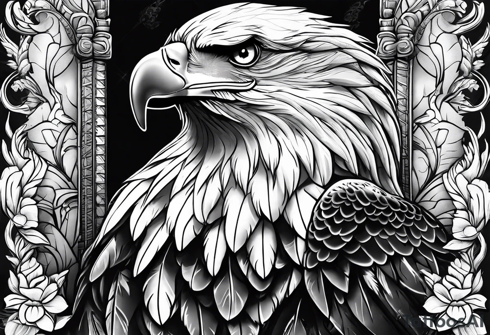 eagle in a recliner tattoo idea