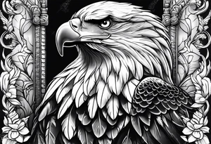 eagle in a recliner tattoo idea