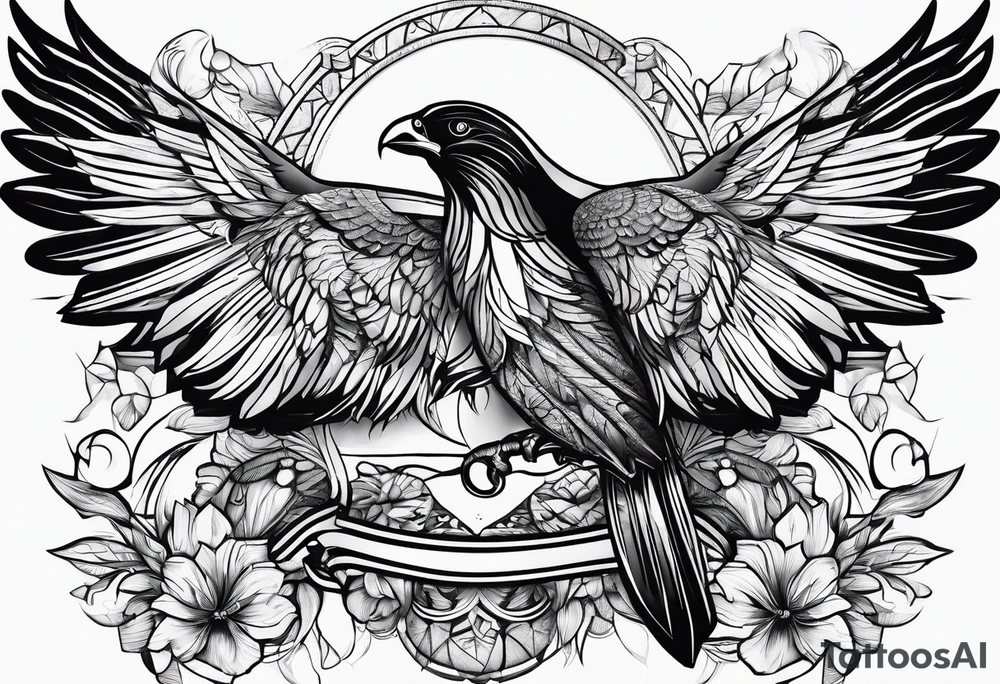 Knife, artistic tattoo idea
