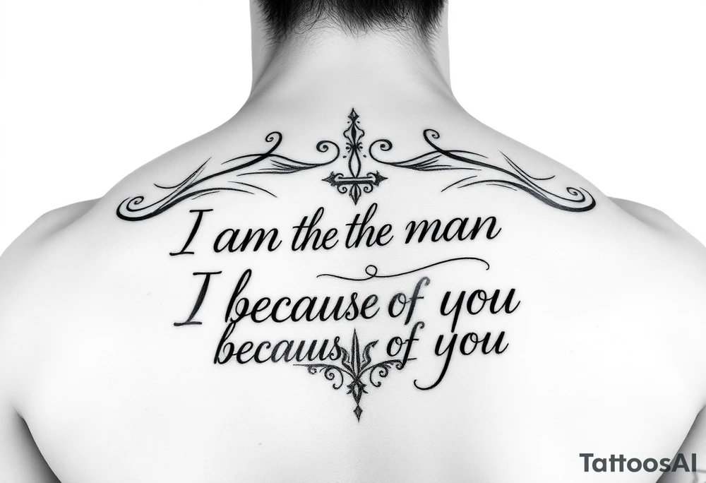 i am the man i am today because of you tattoo idea