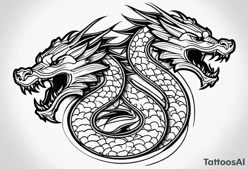 roaring dragons tattoo idea