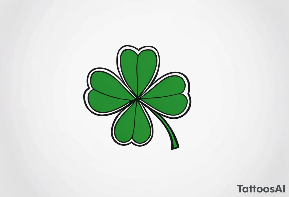 one small single three leaf clover tattoo idea
