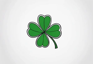 one small single three leaf clover tattoo idea