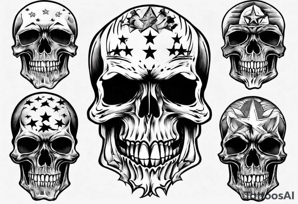 patriot
skulls tattoo idea